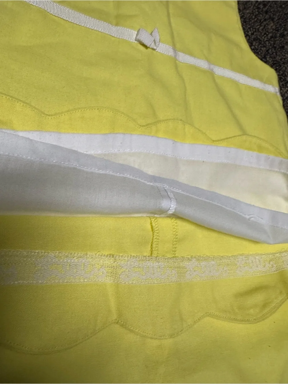 Lilly Pulitzer Girls Yellow Linen Sleeveless Dress - Size 6X